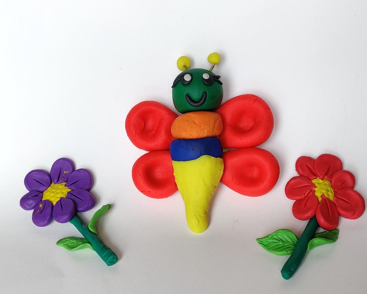 clay art for kids flower